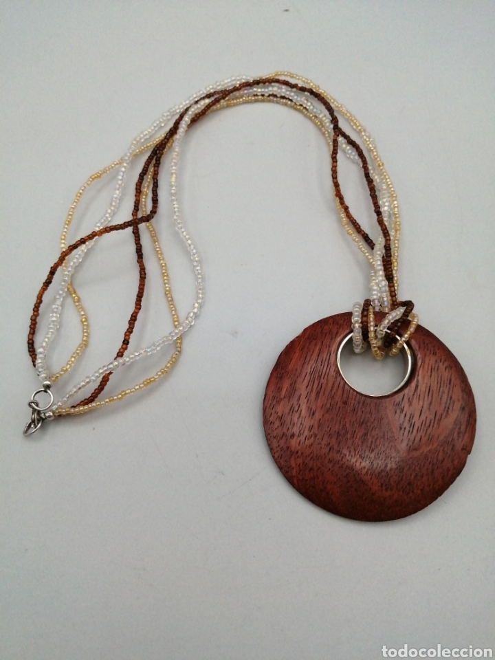 Joyeria: Collar plata madera y cristales. Firmado - Foto 3