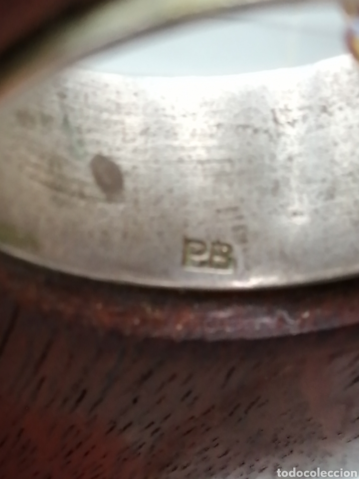 Joyeria: Collar plata madera y cristales. Firmado - Foto 5