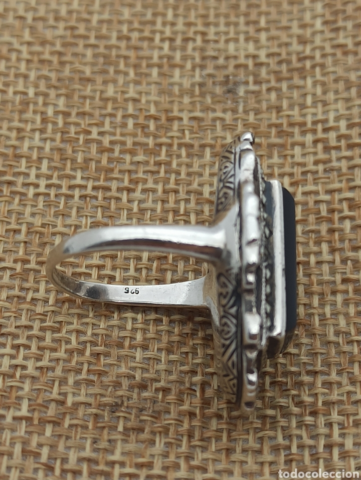 Joyeria: Antiguo anillo en plata de ley 925 , Onix y marquesinas - Foto 5
