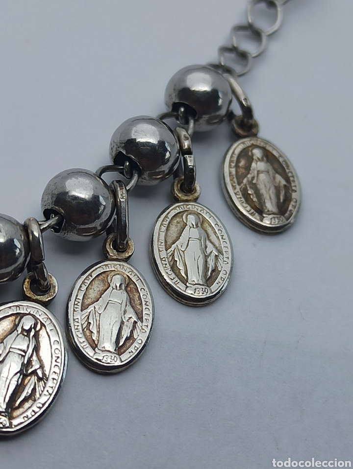 Joyeria: Pulsera plata de ley 925 Virgen María medallas milagrosas - Foto 5 - 293276528