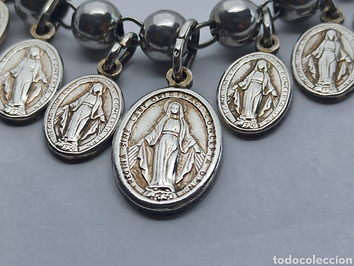 Joyeria: Pulsera plata de ley 925 Virgen María medallas milagrosas - Foto 7 - 293276528