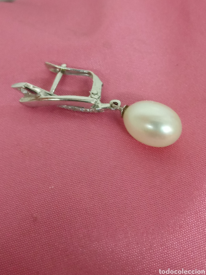 Joyeria: Pendientes oro blanco y perla V - Foto 3