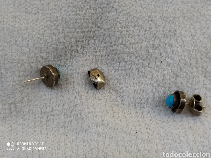 Joyeria: Pendientes plata piedras estilo turquesas - Foto 3