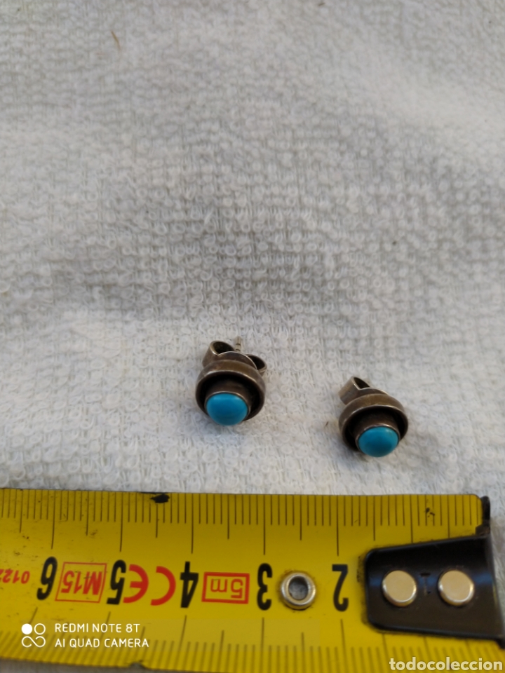 Joyeria: Pendientes plata piedras estilo turquesas - Foto 5