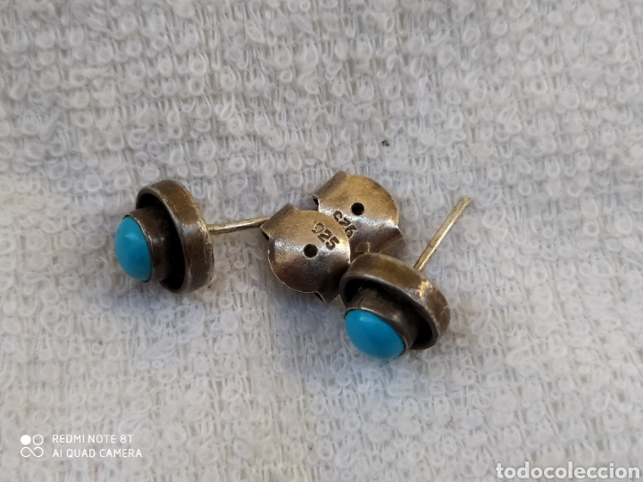 Joyeria: Pendientes plata piedras estilo turquesas - Foto 6