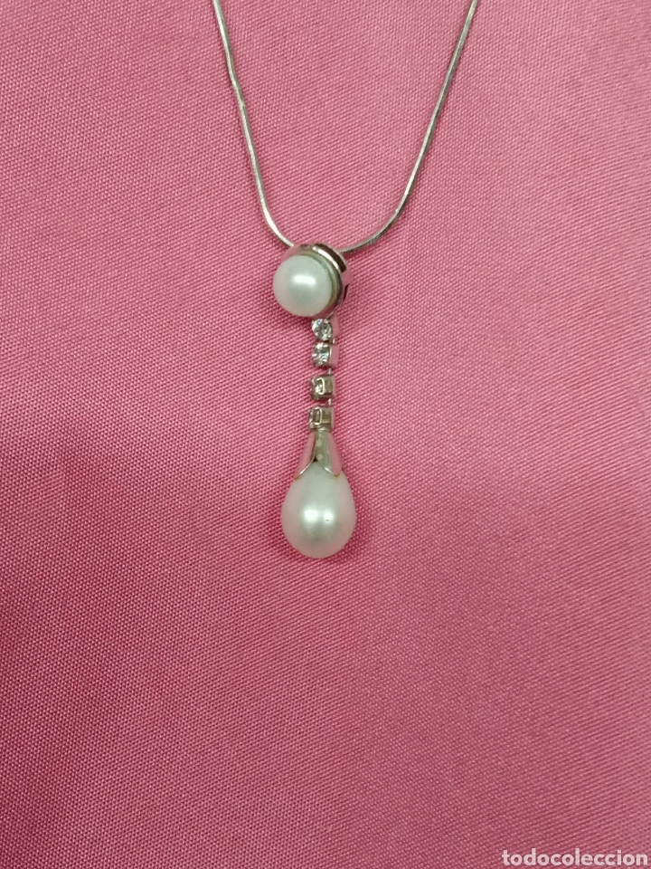 Joyeria: Gargantilla Oro blanco circonitas y perlas - Foto 2