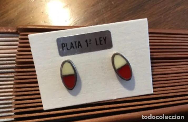 Joyeria: PENDIENTES PLATA VINTAGE. ESMALTE. PRESI&Oacute;N - Foto 1