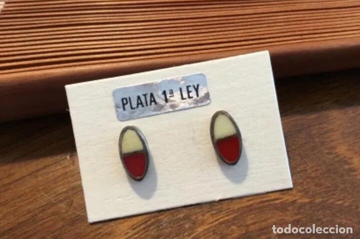 Joyeria: PENDIENTES PLATA VINTAGE. ESMALTE. PRESI&Oacute;N - Foto 4