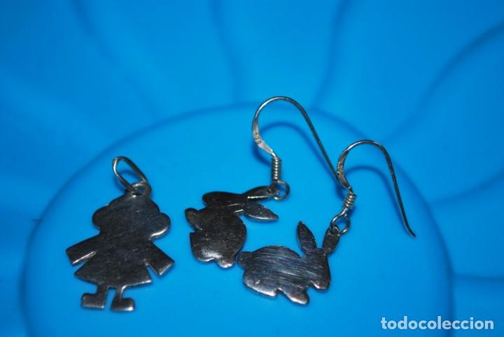 Joyeria: Pendientes y colgante de plata de ley . - Foto 2