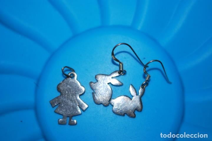 Joyeria: Pendientes y colgante de plata de ley . - Foto 3