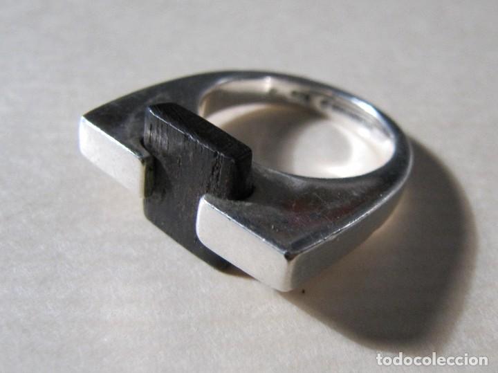 Joyeria: anillo de dise&ntilde;o plata y &eacute;bano Bayanihan - Foto 1