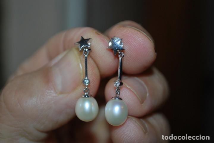 Joyeria: Pendientes de plata chapado rodio . - Foto 2