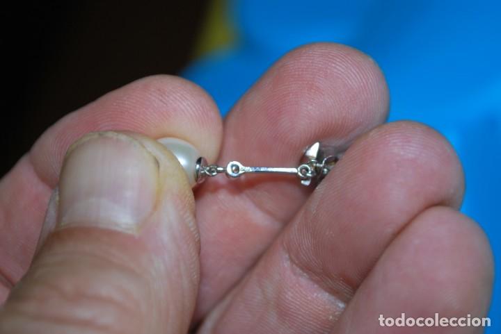 Joyeria: Pendientes de plata chapado rodio . - Foto 4