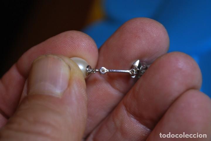 Joyeria: Pendientes de plata chapado rodio . - Foto 5