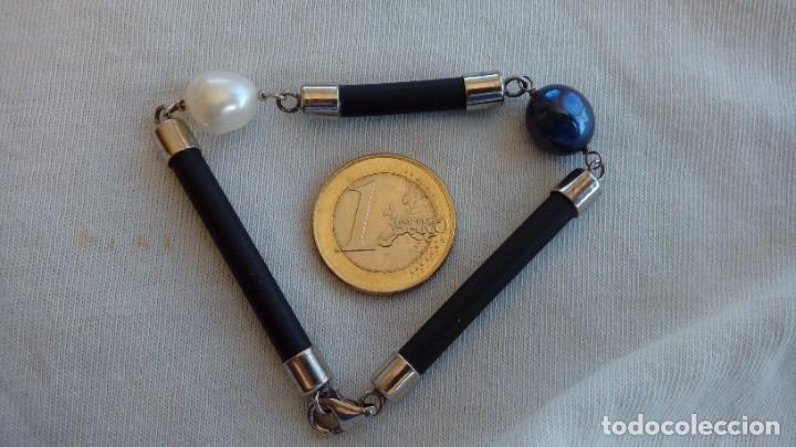 Joyeria: PULSERA PLATA PERLAS Y SILICONA - Foto 2