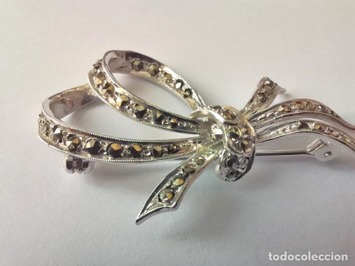 Joyeria: BROCHE ANTIGUO PLATA DE PLATA Y MARCASITAS - Foto 1