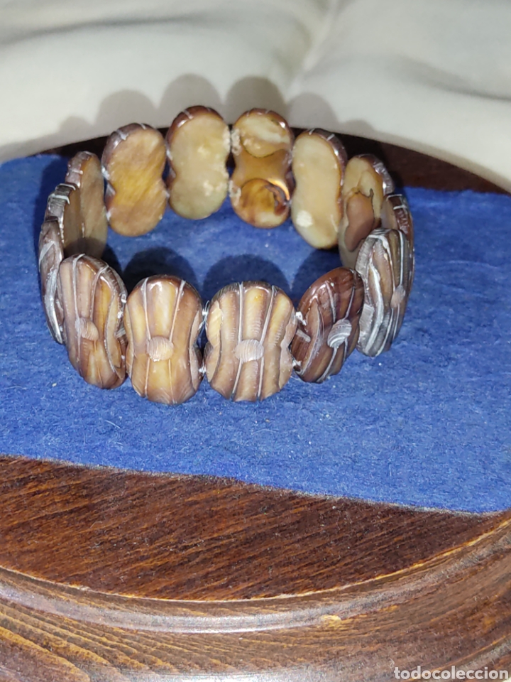 Joyeria: Pulsera de Nacar tallada,a&ntilde;os 70 - Foto 6