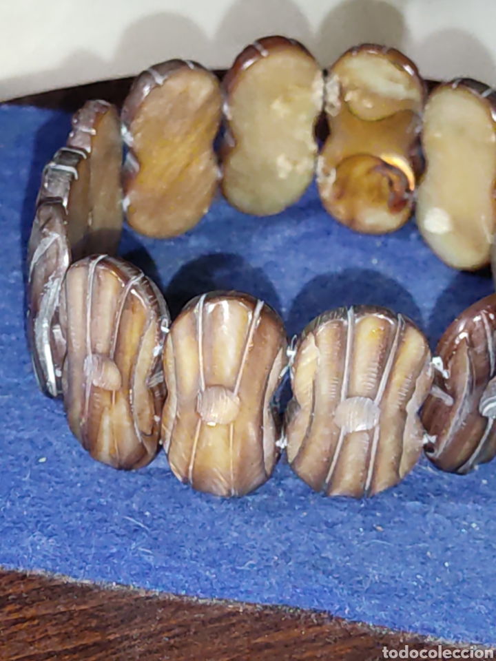 Joyeria: Pulsera de Nacar tallada,a&ntilde;os 70 - Foto 7