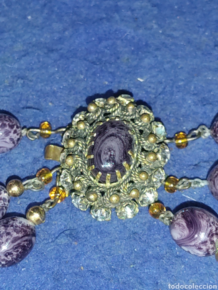 Joyeria: Collar de opalina,cristal.Vintage. - Foto 3