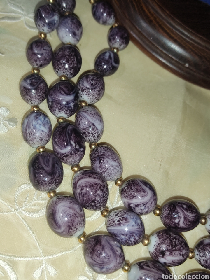 Joyeria: Collar de opalina,cristal.Vintage. - Foto 4