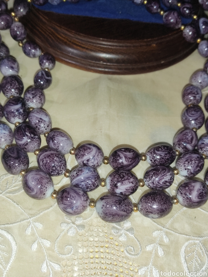 Joyeria: Collar de opalina,cristal.Vintage. - Foto 7