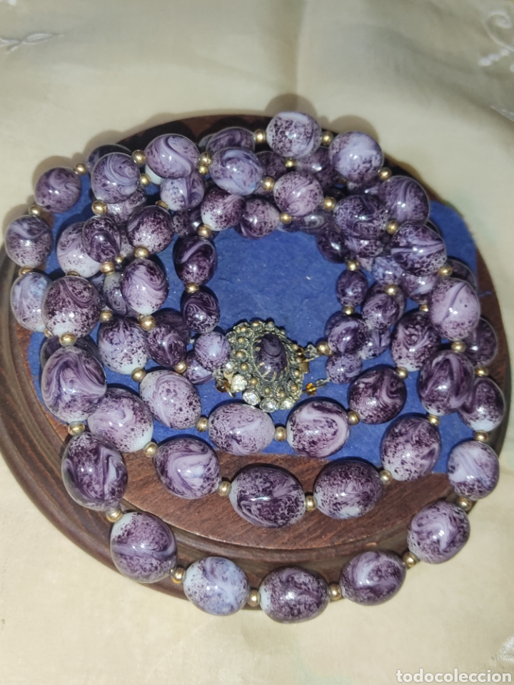 Joyeria: Collar de opalina,cristal.Vintage. - Foto 9