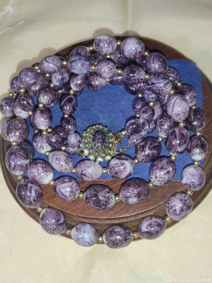 Joyeria: Collar de opalina,cristal.Vintage. - Foto 10