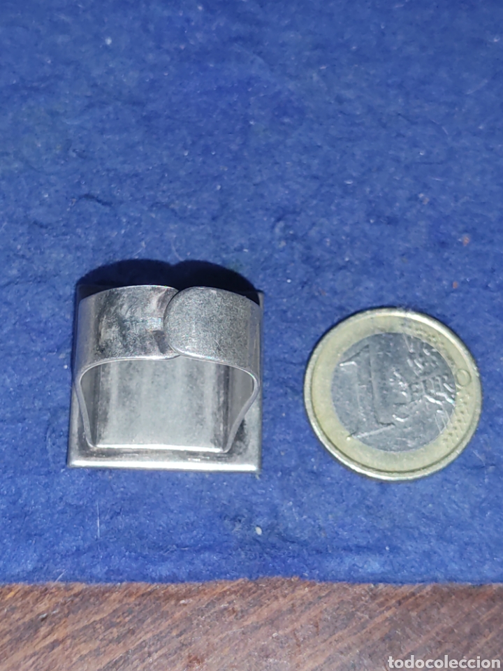 Joyeria: Gran Anillo de plata 925 con piel. - Foto 5
