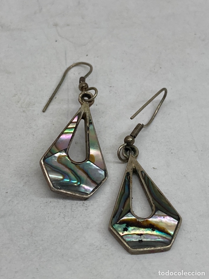 Joyeria: Pendientes de plata y n&aacute;car - Foto 1
