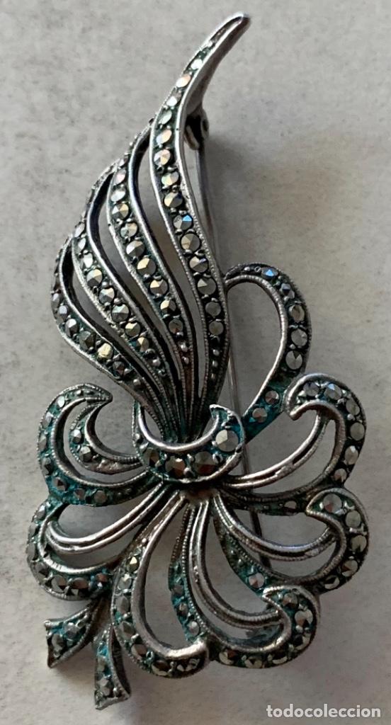 Joyeria: BROCHE VINTAGE - PLATA Y MARQUESITAS - Foto 1