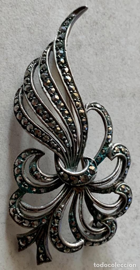 Joyeria: BROCHE VINTAGE - PLATA Y MARQUESITAS - Foto 2