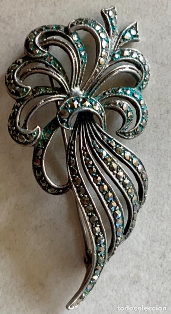 Joyeria: BROCHE VINTAGE - PLATA Y MARQUESITAS - Foto 3