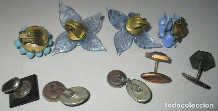 Joyeria: Lote pendientes y gemelos, antiguos - Foto 4