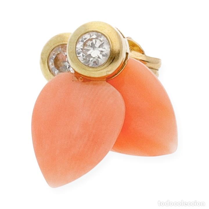 Joyeria: PENDIENTES DE ORO / CIRCONITAS / CORAL / CORAZ&Oacute;N - Foto 1