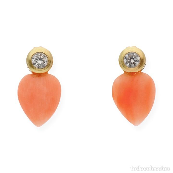 Joyeria: PENDIENTES DE ORO / CIRCONITAS / CORAL / CORAZ&Oacute;N - Foto 3