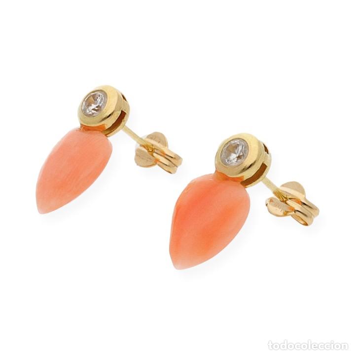 Joyeria: PENDIENTES DE ORO / CIRCONITAS / CORAL / CORAZ&Oacute;N - Foto 4