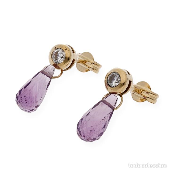 Joyeria: PENDIENTES DE ORO / CIRCONITAS / AMATISTA - Foto 2