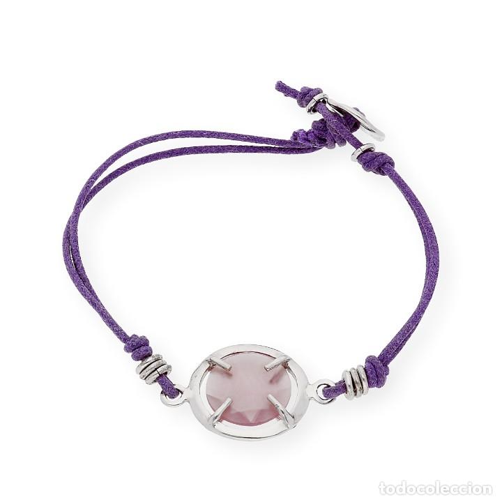 Joyeria: PULSERA AJUSTABLE CON DETALLES EN PLATA Y CUARZO ROSA - Foto 1