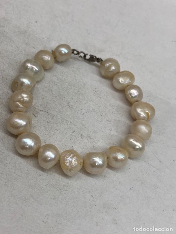 Joyeria: Pulsera de plata y perlas de rio 7 mm - Foto 1