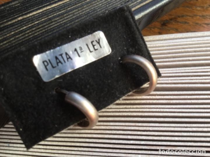 Joyeria: PENDIENTES DE PLATA. DE LEY MATIZADA . ARETES PEQUE&Ntilde;OS - Foto 1