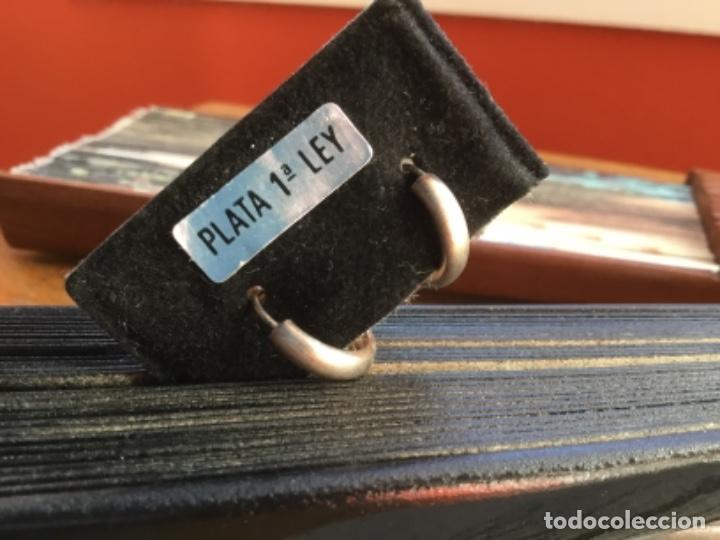 Joyeria: PENDIENTES DE PLATA. DE LEY MATIZADA . ARETES PEQUE&Ntilde;OS - Foto 4