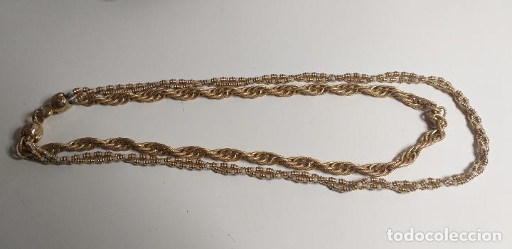 Joyeria: Collar blanco y dorado. Metal. 36 cm de di&aacute;metro - Foto 5