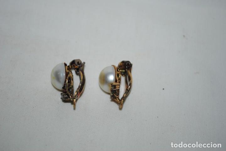 Joyeria: ANTIGUOS ZARCILLOS DE PERLAS - Foto 3