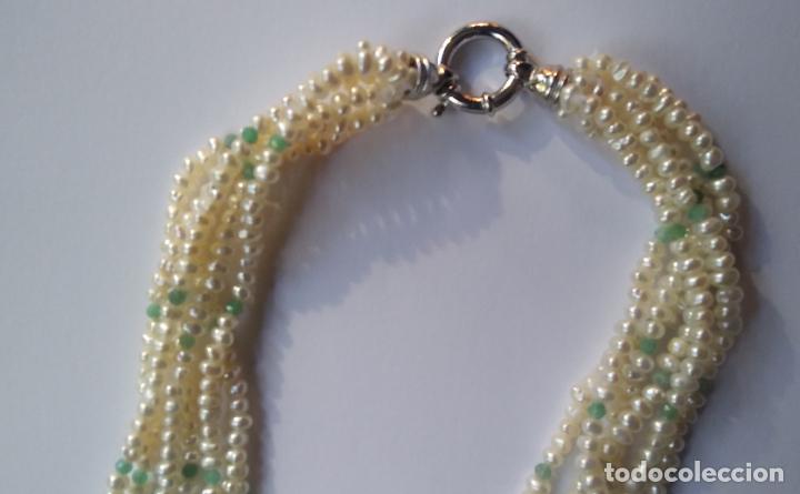 Joyeria: COLLAR DE PERLAS Y ESMERALDAS NATURALES. - Foto 3
