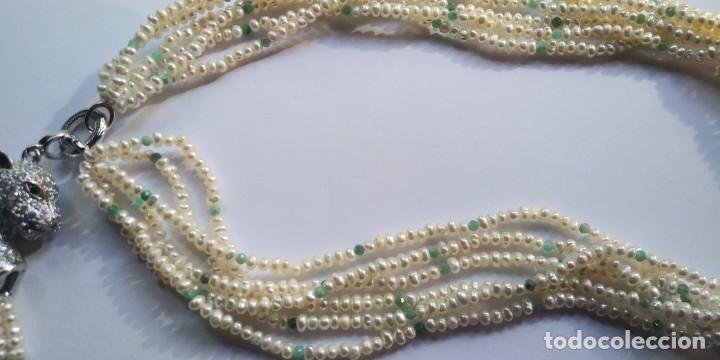 Joyeria: COLLAR DE PERLAS Y ESMERALDAS NATURALES. - Foto 6