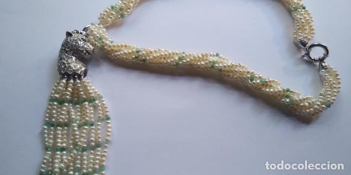 Joyeria: COLLAR DE PERLAS Y ESMERALDAS NATURALES. - Foto 7