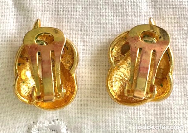 Joyeria: Pendientes vintage esmaltados - Foto 5