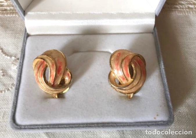 Joyeria: Pendientes vintage esmaltados - Foto 7