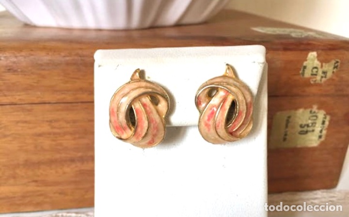 Joyeria: Pendientes vintage esmaltados - Foto 1