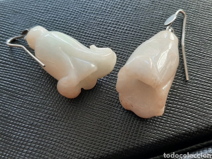 Joyeria: Whyte Jade earrings - pendientes de jade blanco con forma de trompeta - Foto 2